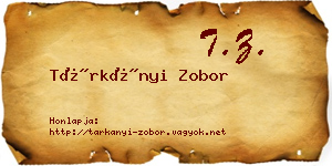 Tárkányi Zobor névjegykártya